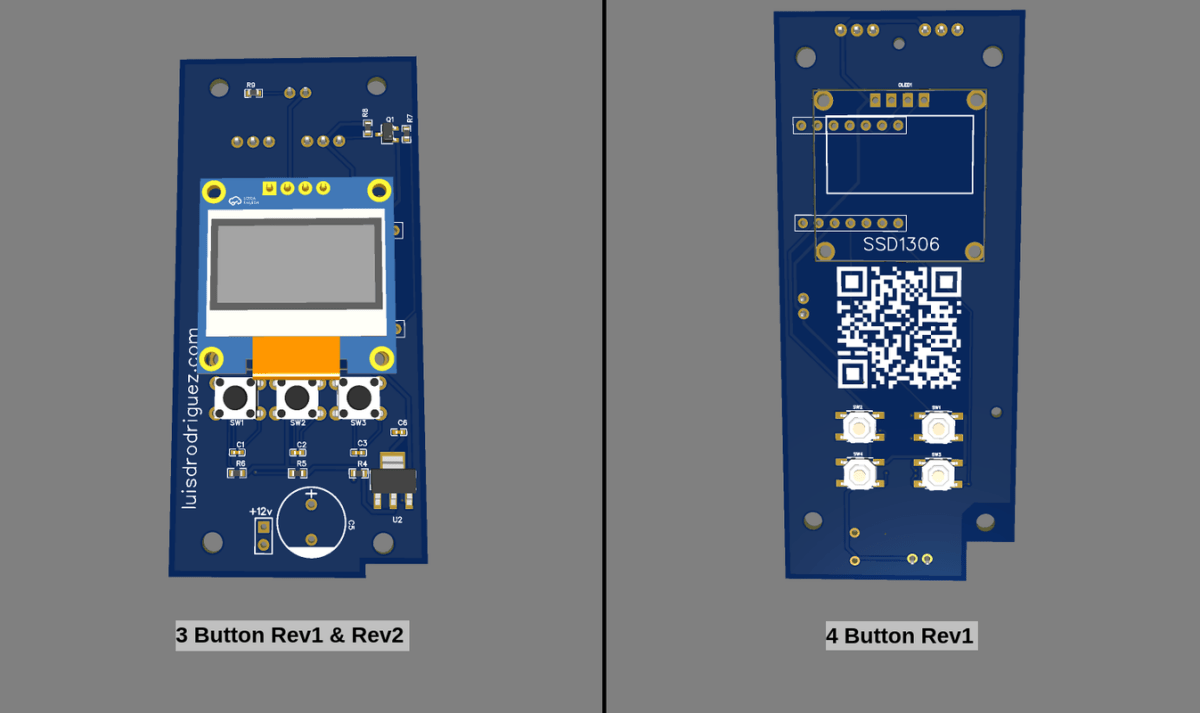 4 Button VS 3 Button Versions PCB