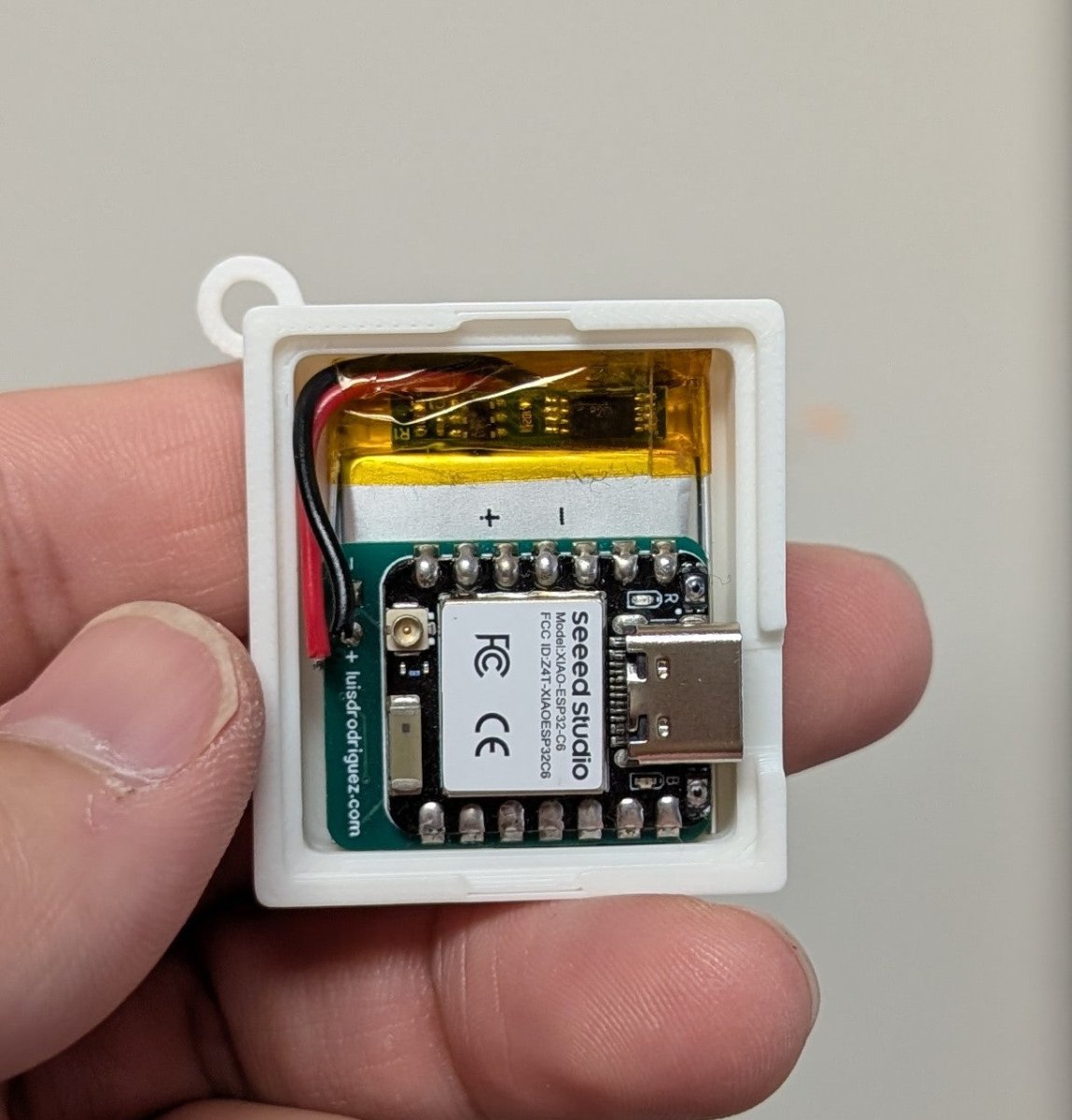 ESP32 MicroSD card Battery Case Keychain