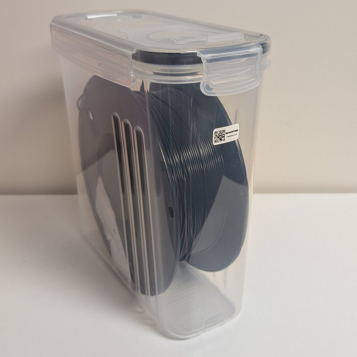 Filament Label on a Bin