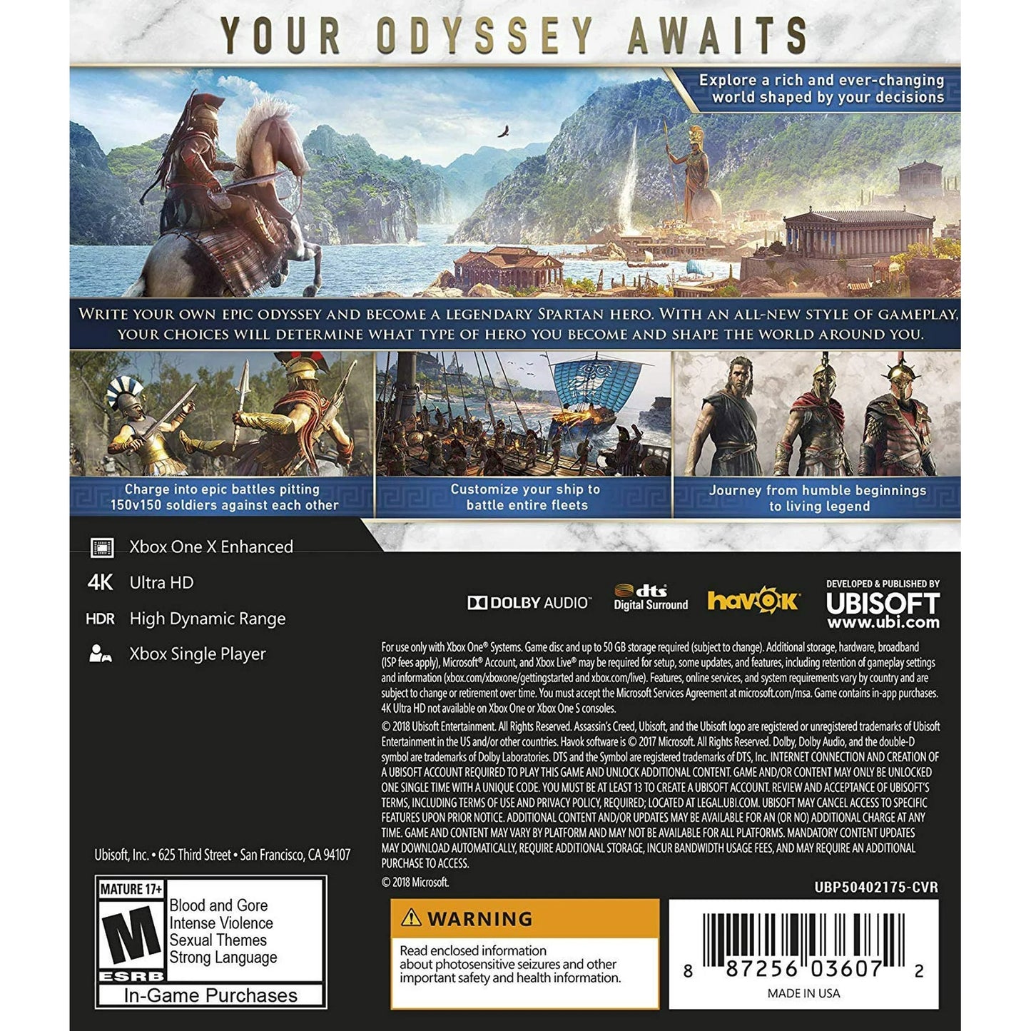 Assassin's Creed Odyssey Xbox One Brand New - Sealed