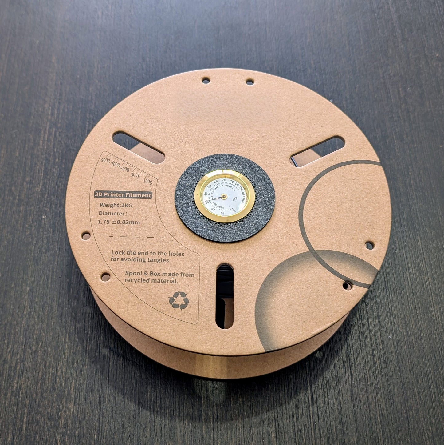 Filament Spool Silica Container with Hygrometer Options