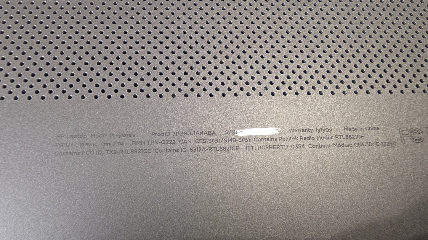 HP laptop 15" Solus Installed 256gb 16gb ram i5