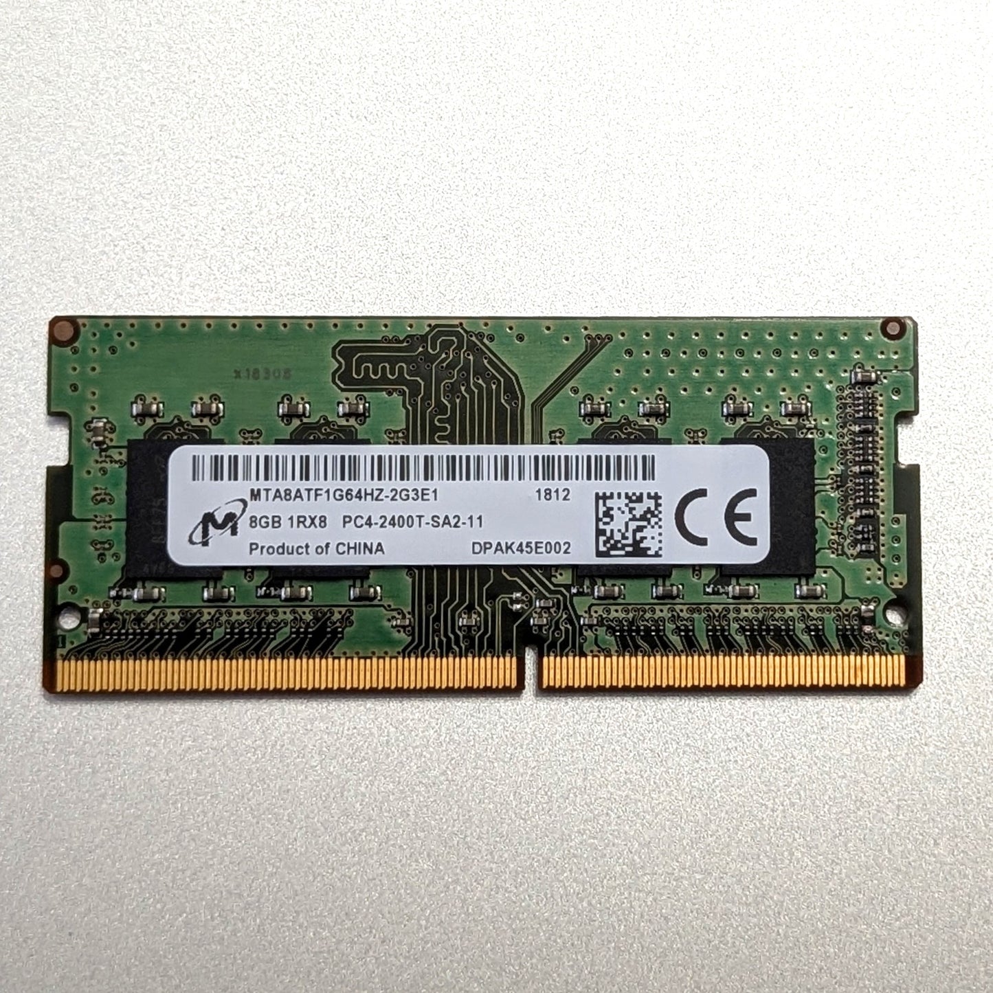 8GB 1RX8 PC4-2400T-SA2-11 MTABATF1G64HZ-2G3E1