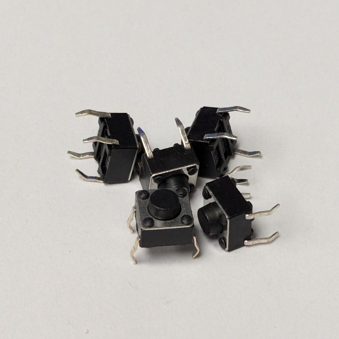 5pcs 6mm 2 Pin Momentary Tactile Tact Push Button Switch Through Hole Breadboard Friendly for Panel PCB