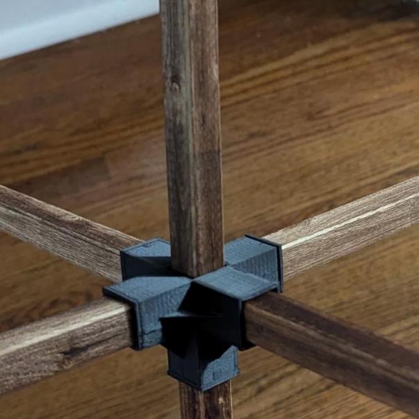 Custom 3D-Printed Brackets for Bamboo Plant Stands - Regular, T, and Plus Shapes for Versatile Corner Configurations